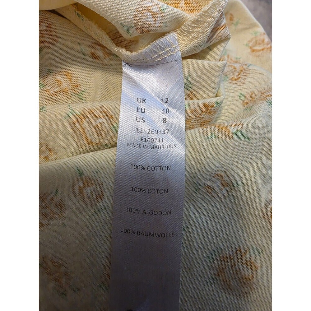 asos dress Yellow Floral Size 8 women's - Picture 5 of 5